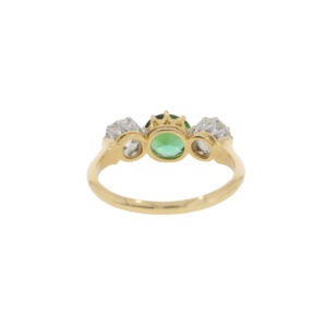 Y170.4 Chrome Tourmaline and diamond three stone ring mounting