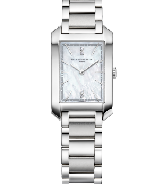 Lady's stainless steel and diamond Baume & Mercier Hampton quartz bracelet watch