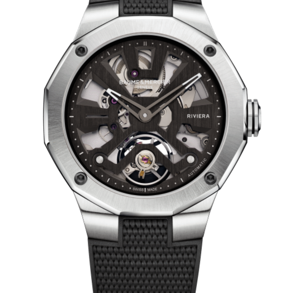 Gent’s stainless steel automatic Baume & Mercier Riviera strap watch