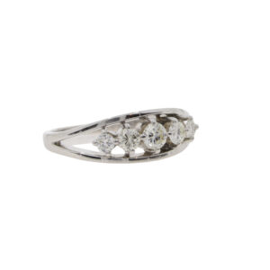P48.4 Diamond 5 stone ring side