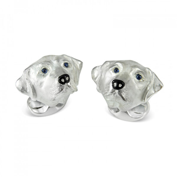 Sterling silver Deakin & Francis Labrador cufflinks