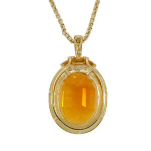 P265.5 Citrine 39cts single stone pendant back