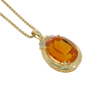 P265.5 Citrine 39cts single stone pendant side