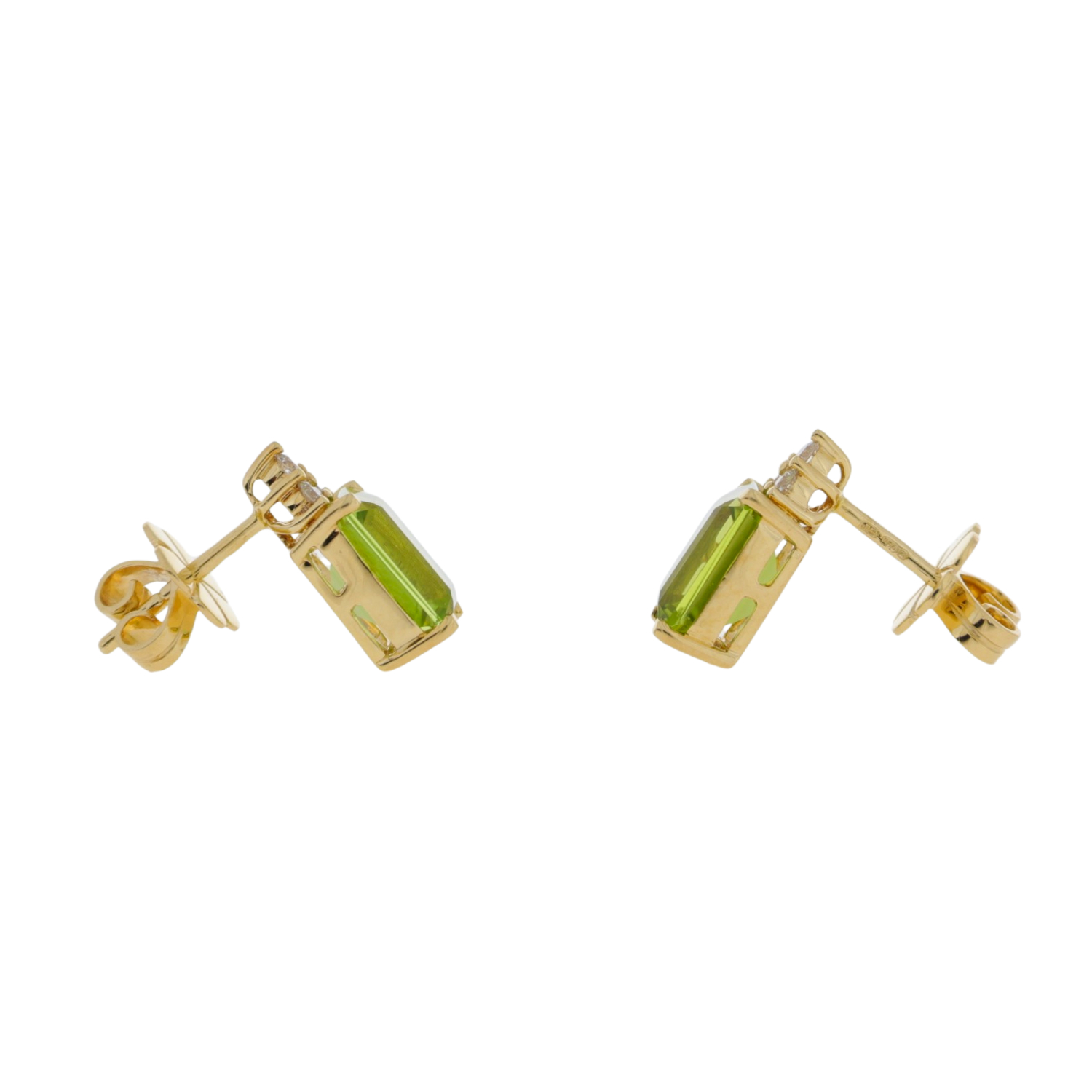 M422.2 Peridot and diamond earrings end
