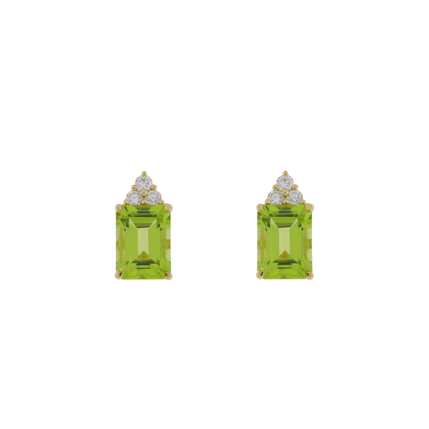 M422.2 Peridot and diamond earrings