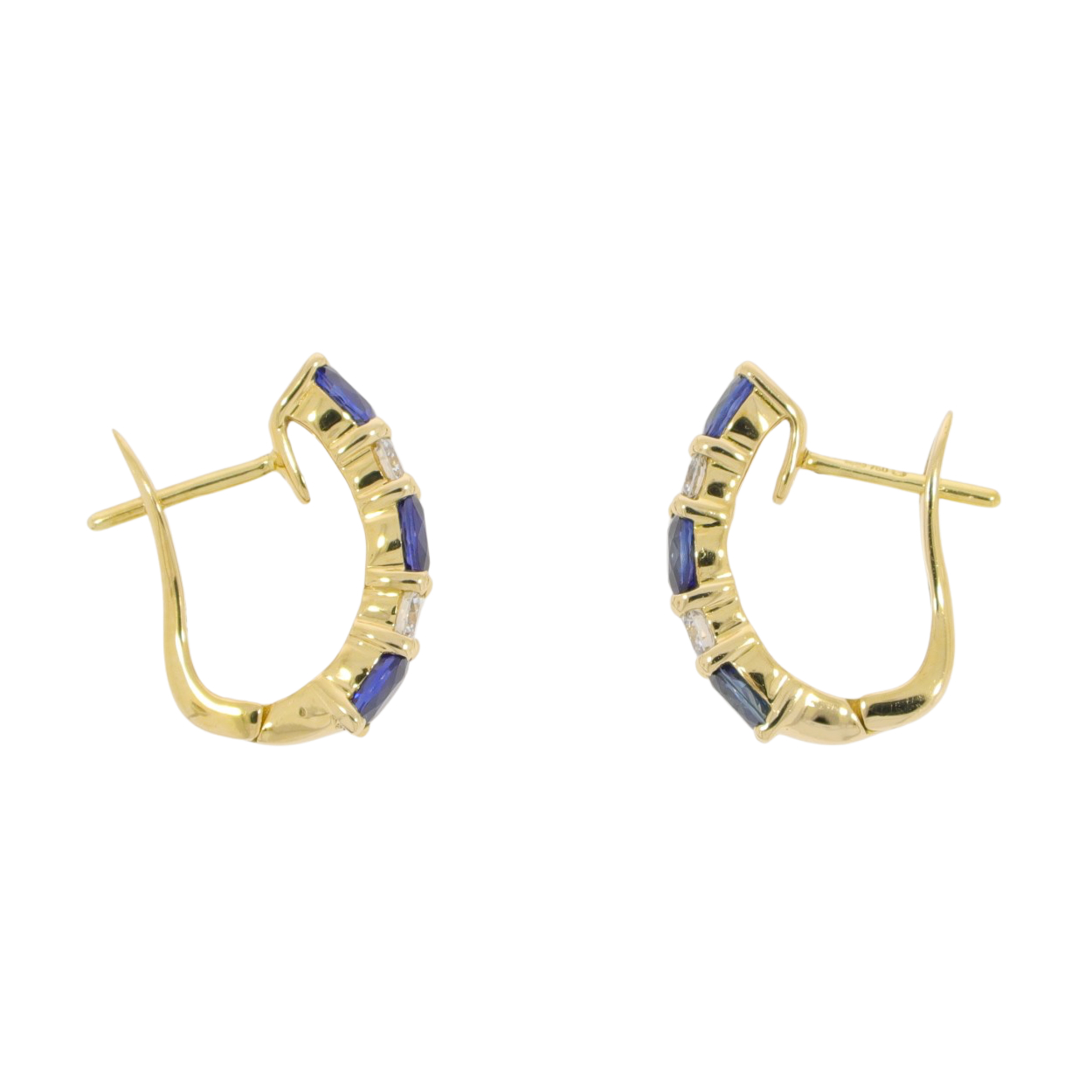 R422.2Sapphire and diamond hoop earrings end