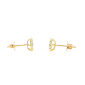 H422.2 Diamond and gold cluster earrings end
