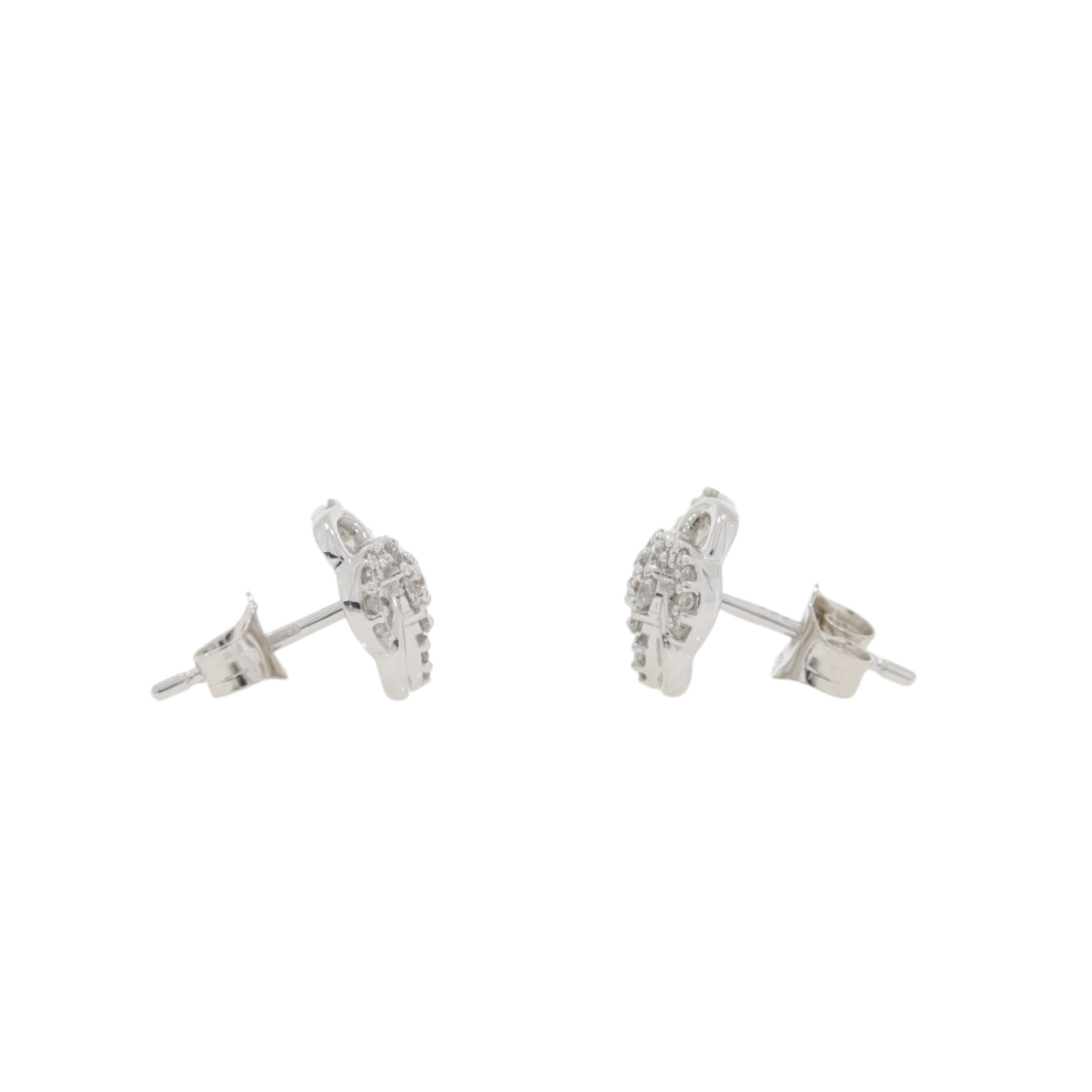V422.2 Diamond and white gold swirl earrings end
