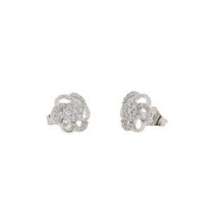 V422.2 Diamond and white gold swirl earrings side