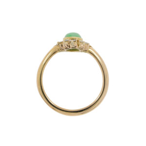 A160.4 Jade and diamond cluster ring top
