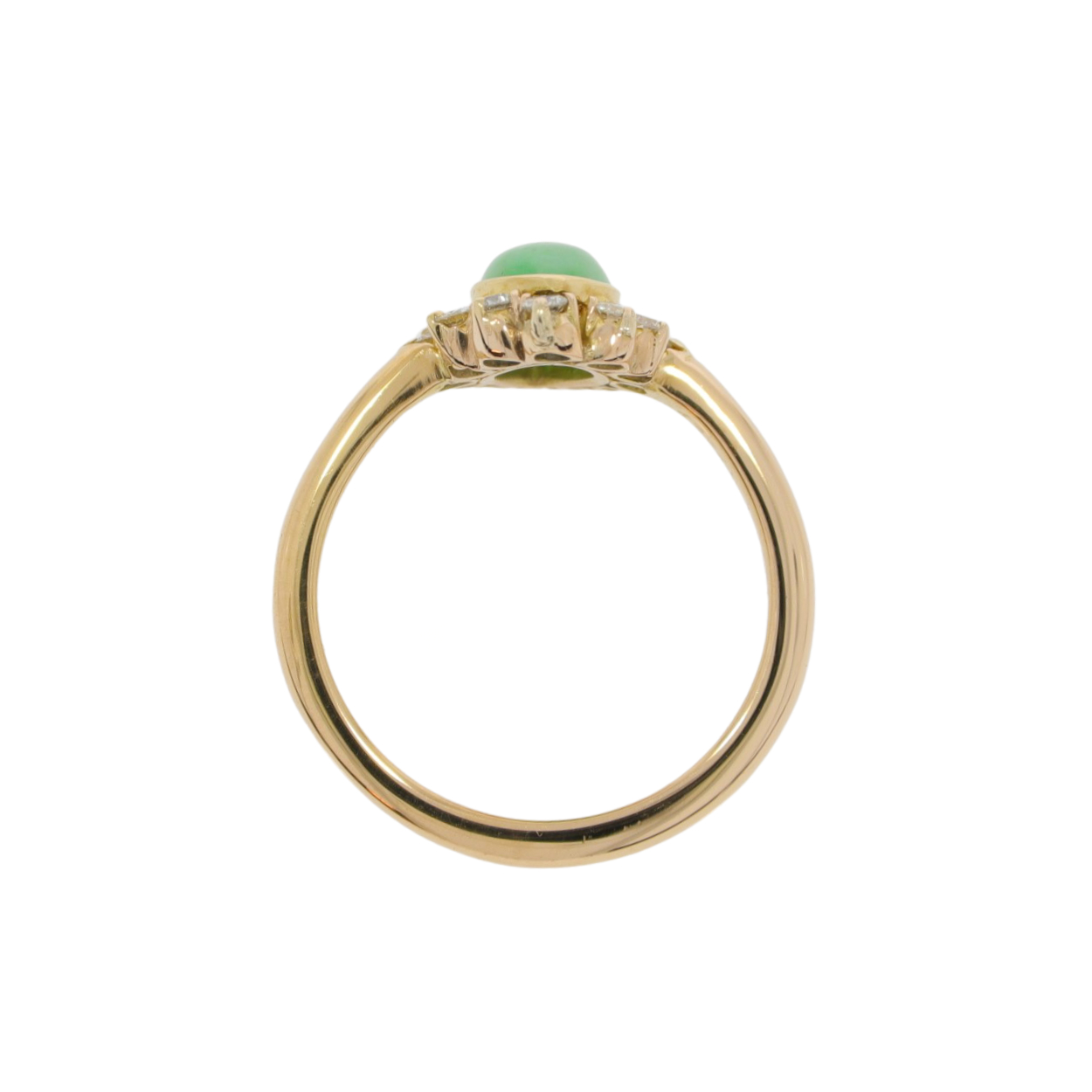A160.4 Jade and diamond cluster ring top