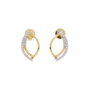D424.2 Diamond and gold fancy drop earrings