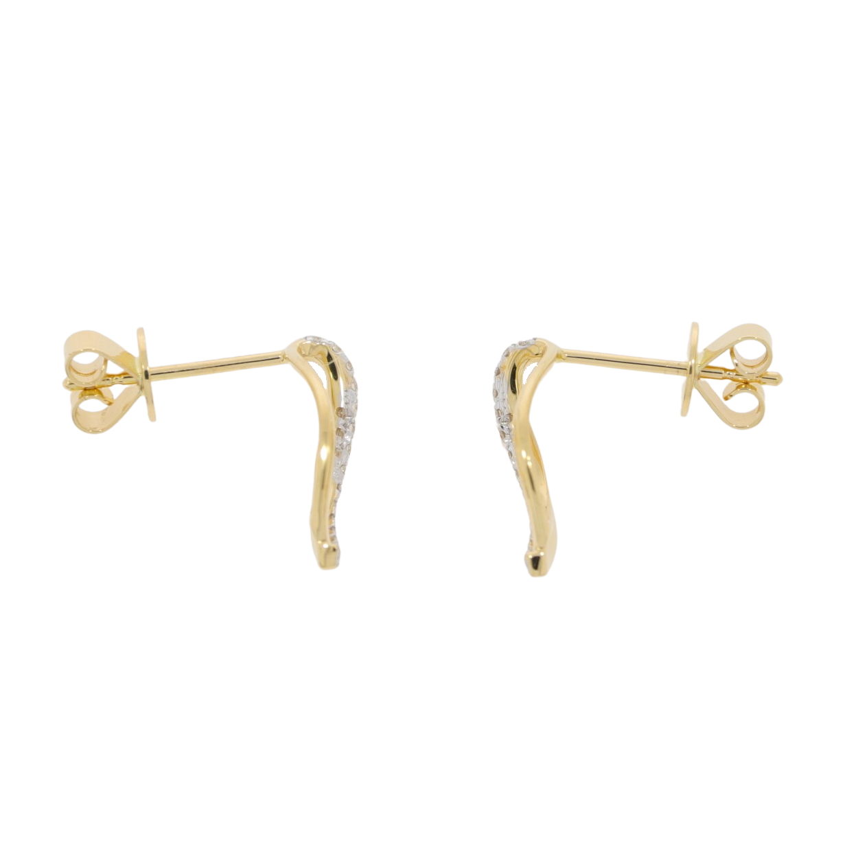 D424.2 Diamond and gold fancy drop earrings end