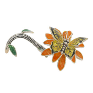 13461 Butterfly on flower yellow and orange
