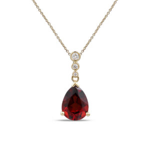 U269.5 Garnet and diamond drop pendant