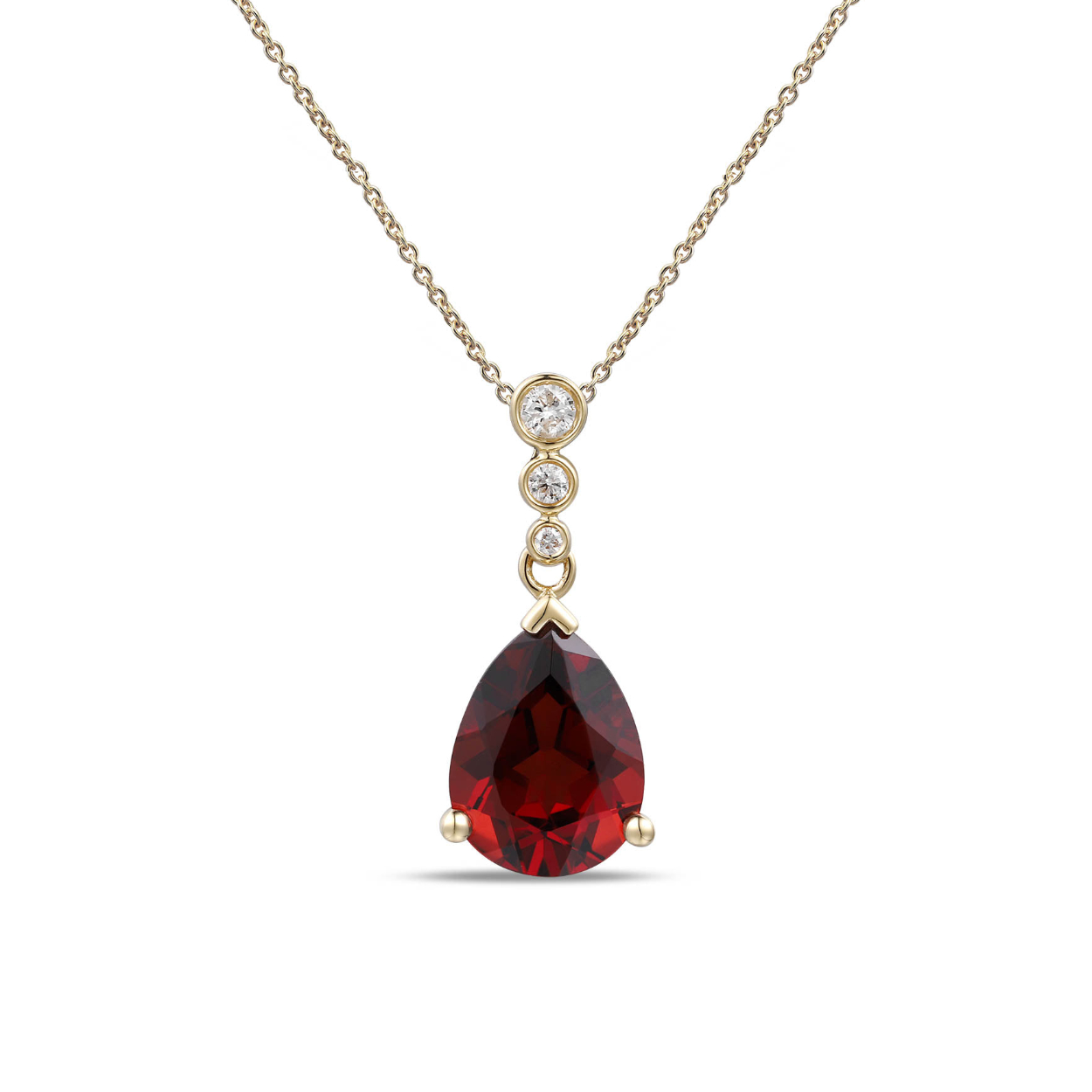 U269.5 Garnet and diamond drop pendant