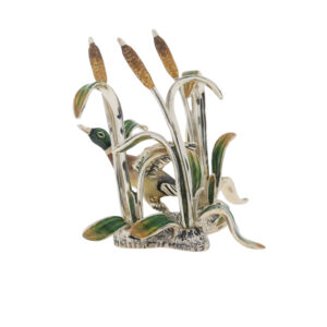12940 Duck in Bullrushes side
