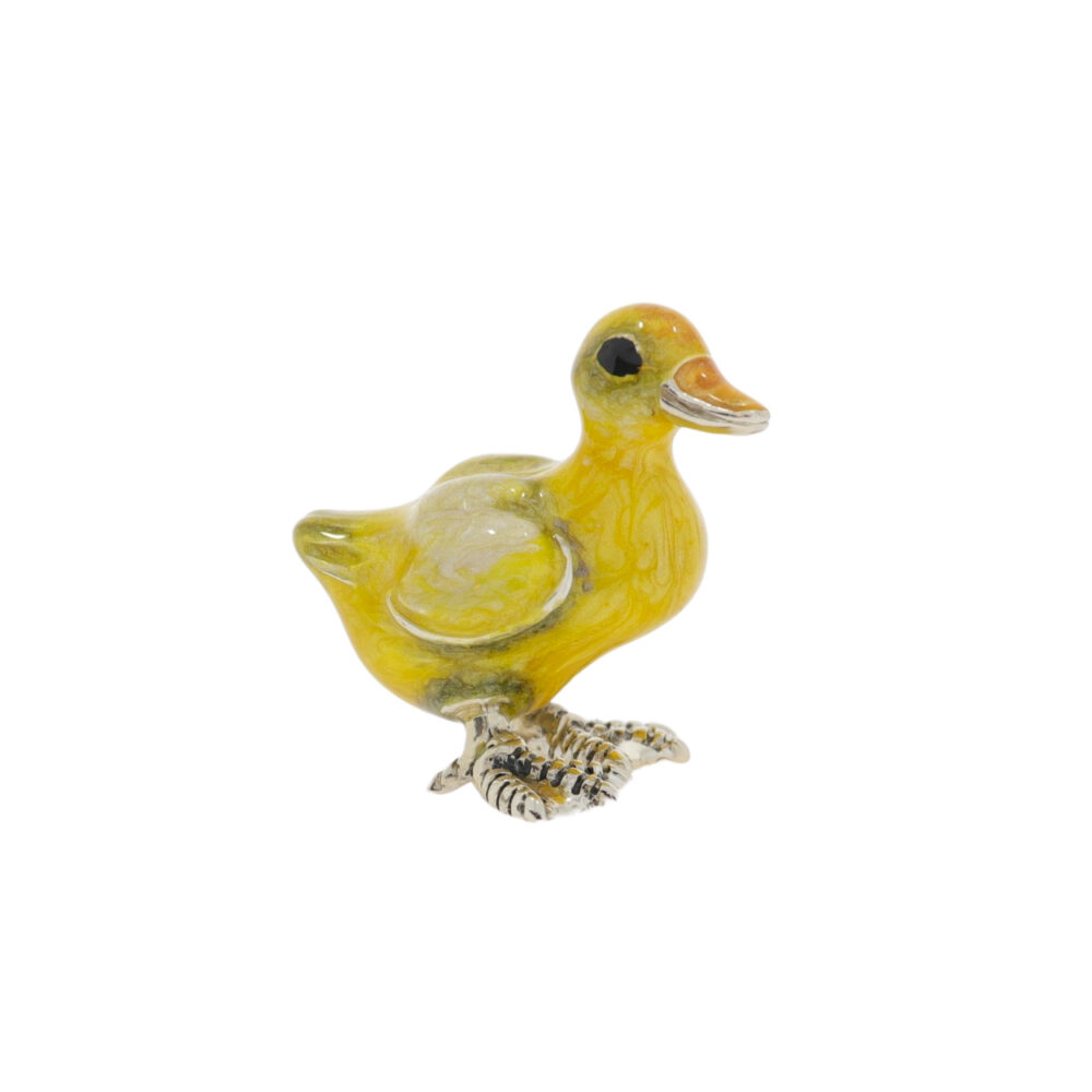 Saturno Sterling Silver and Enamel Gosling Ornament