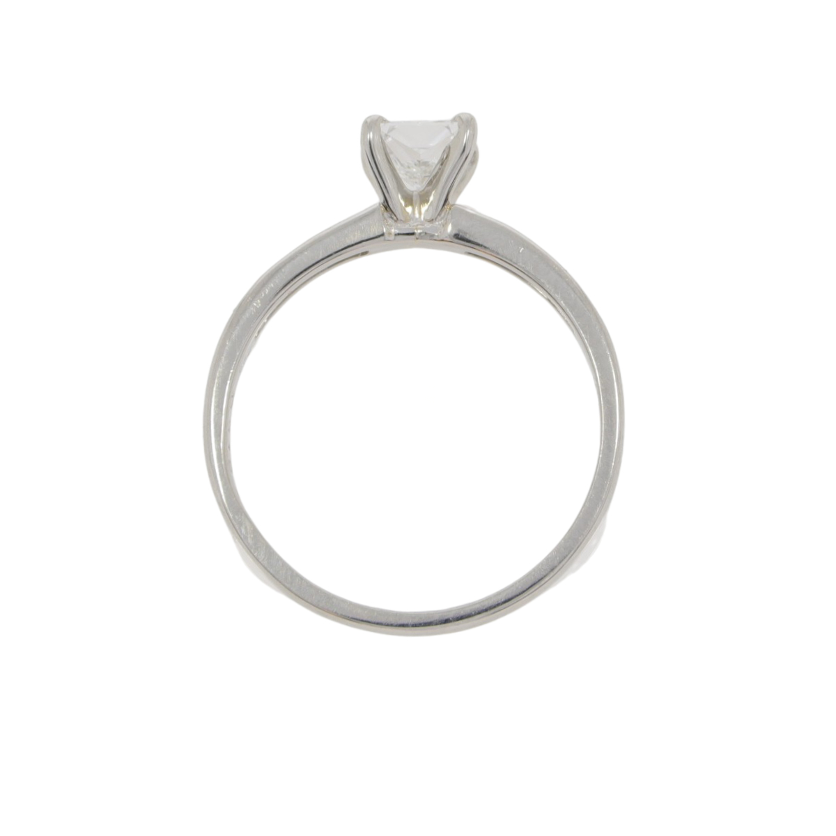 A18.4 Diamond princess cut single stone ring top