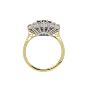 M112.4 Sapphire and diamond cluster ring top