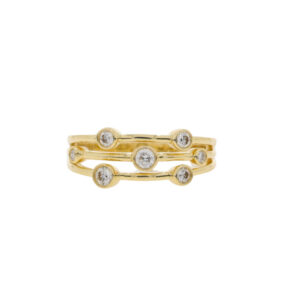 P60.4 Diamond seven stone bubble ring