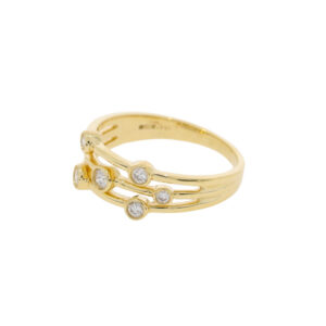 P60.4 Diamond seven stone bubble ring side 2