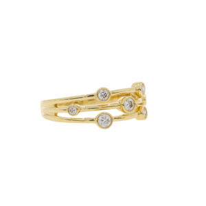 P60.4 Diamond seven stone bubble ring side