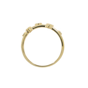 P60.4 Diamond seven stone bubble ring top