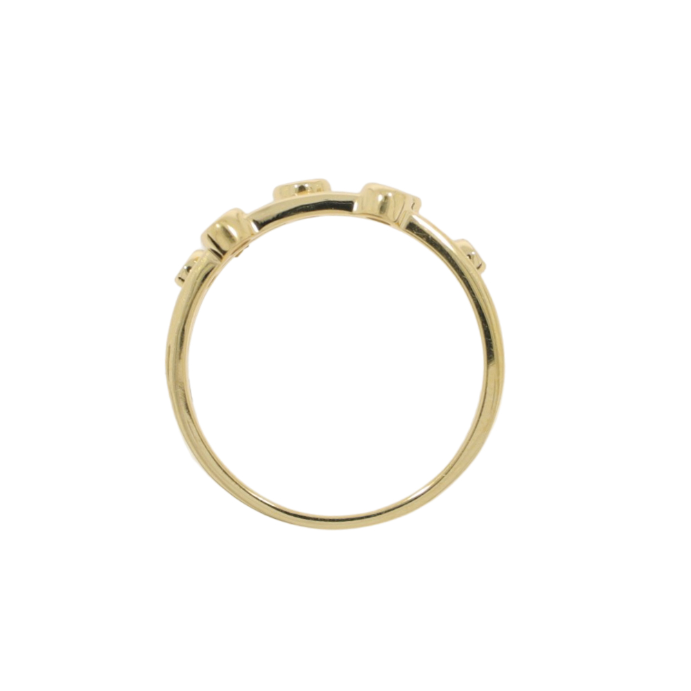 P60.4 Diamond seven stone bubble ring top