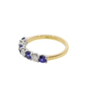 E94.4 Sapphire and dimaond eternity ring side 2