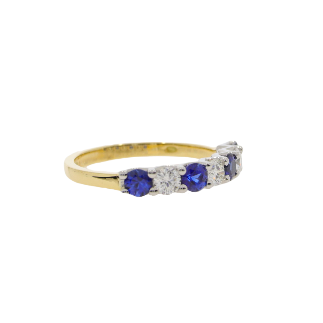 E94.4 Sapphire and dimaond eternity ring side
