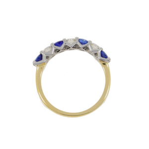 E94.4 Sapphire and dimaond eternity ring top