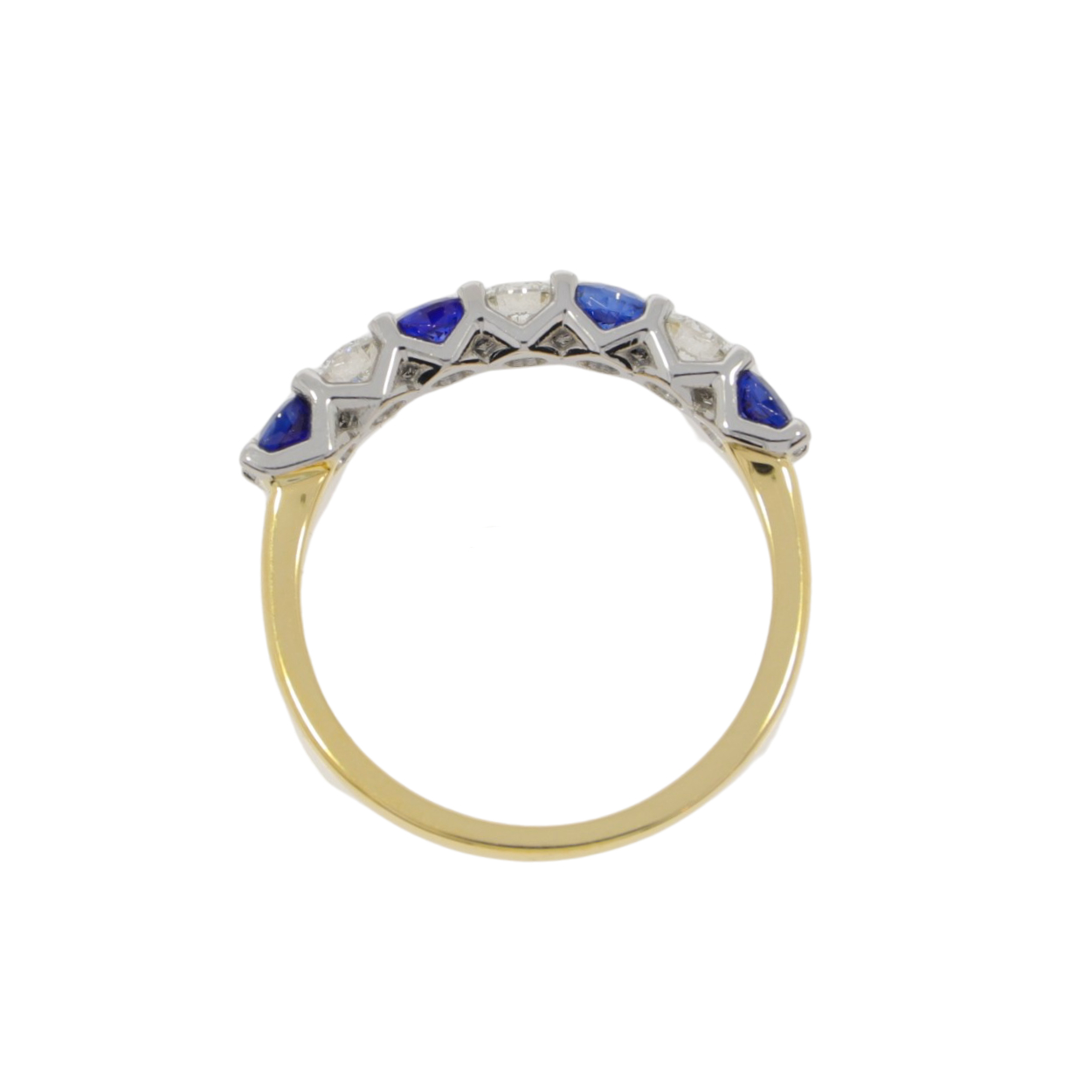 E94.4 Sapphire and dimaond eternity ring top