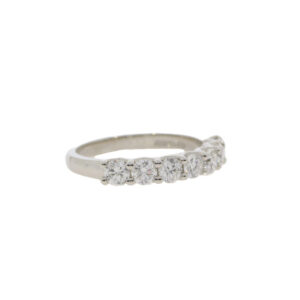 W87.4 Diamond seven stone eternity ring 1.02cts side